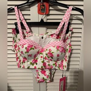 Betsey Johnson two piece swimsuit M